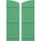 Ekena Millwork Americraft 5-Board (3 Batten) Wood Joined Board-n-Batten Shutters w/Ellipt Top, ARW401BE518X77LPH, PR ARW401BE518X77LPH - alternate 1